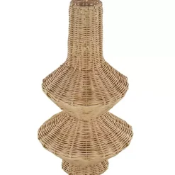 Online Kirklands Home Natural Rattan Hourglass Vase Brown