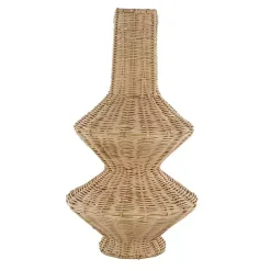 Online Kirklands Home Natural Rattan Hourglass Vase Brown