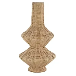 Online Kirklands Home Natural Rattan Hourglass Vase Brown