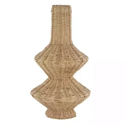 Online Kirklands Home Natural Rattan Hourglass Vase Brown