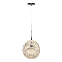 Kirklands Home Natural Rat Sphere Pendant Light Tan