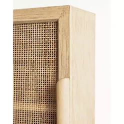 Outlet Kirklands Home Natural Rattan Wall Cabinet with Shelf