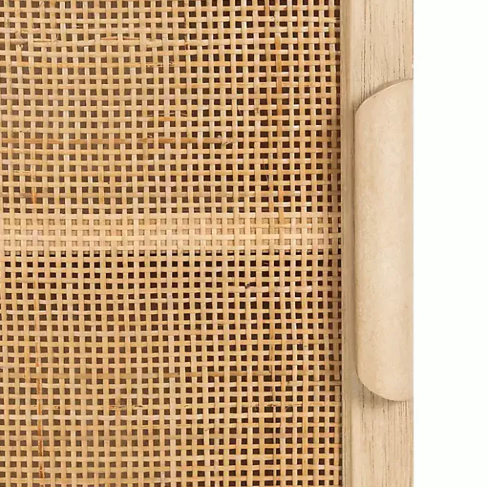 Outlet Kirklands Home Natural Rattan Wall Cabinet with Shelf