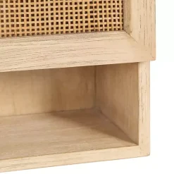 Outlet Kirklands Home Natural Rattan Wall Cabinet with Shelf