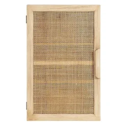Outlet Kirklands Home Natural Rattan Wall Cabinet