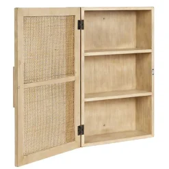 Outlet Kirklands Home Natural Rattan Wall Cabinet
