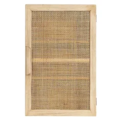 Outlet Kirklands Home Natural Rattan Wall Cabinet