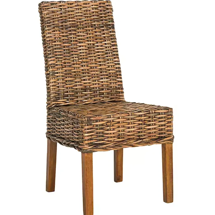 Outlet Kirklands Home Natural Rattan Wood Woven 2-pc. Dining Chair Set Brown