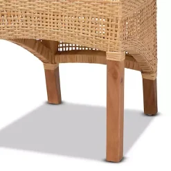 New Kirklands Home Natural Rat Woven Back Dining Chairs, Set of 2 Tan