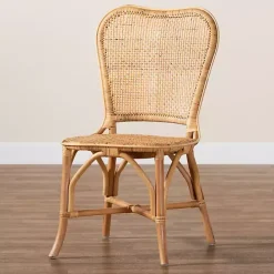 Hot Kirklands Home Natural Rat Woven Irene Dining Chair Tan