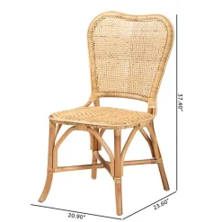 Hot Kirklands Home Natural Rat Woven Irene Dining Chair Tan