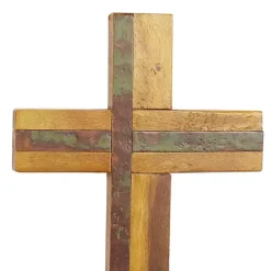 Online Kirklands Home Natural Reclaimed Wood Cross Wall Plaque Brown