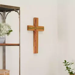 Online Kirklands Home Natural Reclaimed Wood Cross Wall Plaque Brown