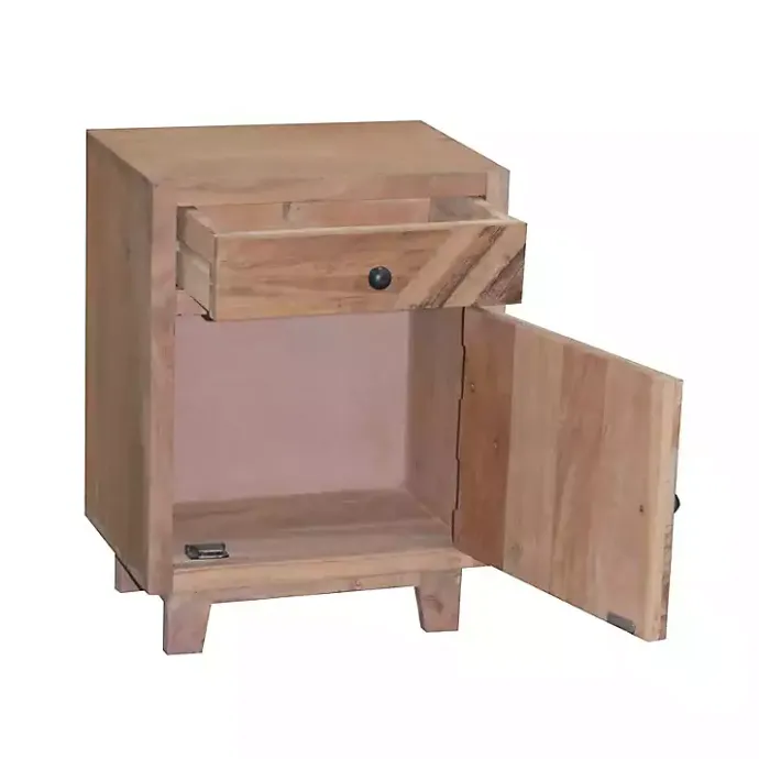 Clearance Kirklands Home Natural Reclaimed Wood Diagonal Slats Nightsd Tan