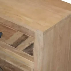 Clearance Kirklands Home Natural Reclaimed Wood Diagonal Slats Nightsd Tan