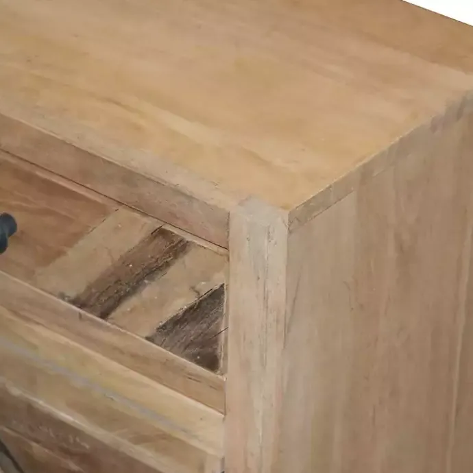 Clearance Kirklands Home Natural Reclaimed Wood Diagonal Slats Nightsd Tan