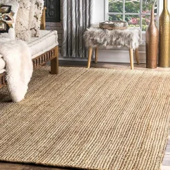 Clearance Kirklands Home Natural Reno Woven Accent Rug Tan