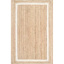 Best Kirklands Home Natural Renwick Braided Border Area Rug, 5x8