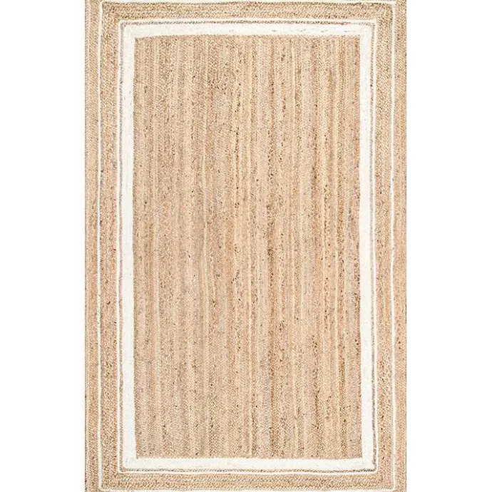 Best Kirklands Home Natural Renwick Braided Border Area Rug, 5x8