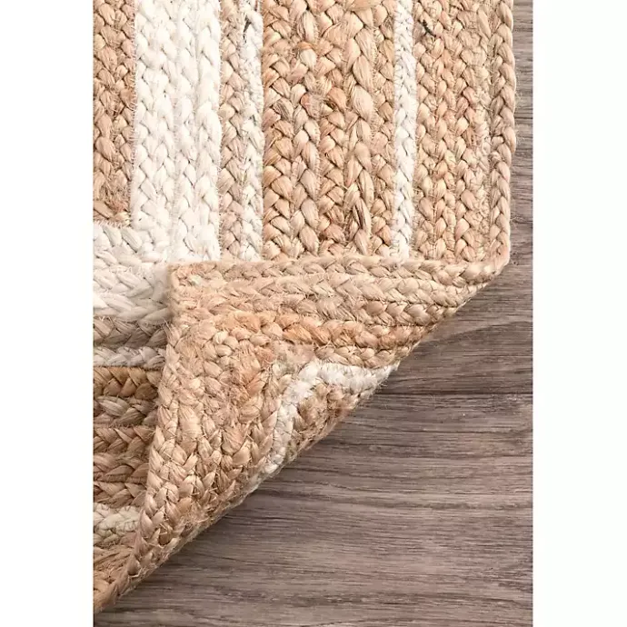 Best Kirklands Home Natural Renwick Braided Border Area Rug, 5x8