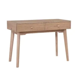 Kirklands Home Natural Ripples 2-Drawer Wood Desk Brown