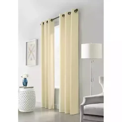 Clearance Kirklands Home Natural Room Darkening Curtain Panel Set, 72 in. Tan