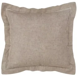 Best Kirklands Home Natural Rustic Hemstitched Throw Pillow Tan