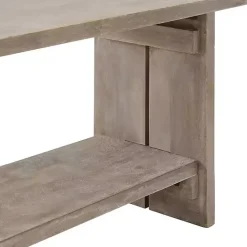 Sale Kirklands Home Natural Rustic Whitewashed Mango Wood Bench Tan