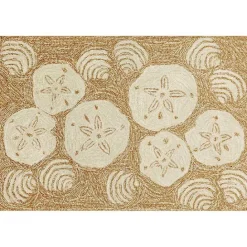 Sale Kirklands Home Natural Sand Dollar Outdoor Mat Tan