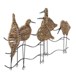 Sale Kirklands Home Natural Seagrass and Metal Birds Wall Plaque