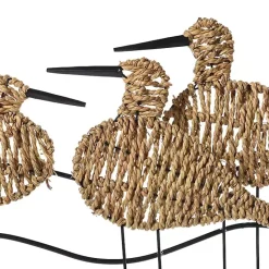 Sale Kirklands Home Natural Seagrass and Metal Birds Wall Plaque