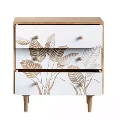 Outlet Kirklands Home Natural Seaside Tropical Leaves 3-Drawer Chest