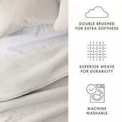 Discount Kirklands Home Natural Stitched Stripes 2-pc. Twin Quilt Set