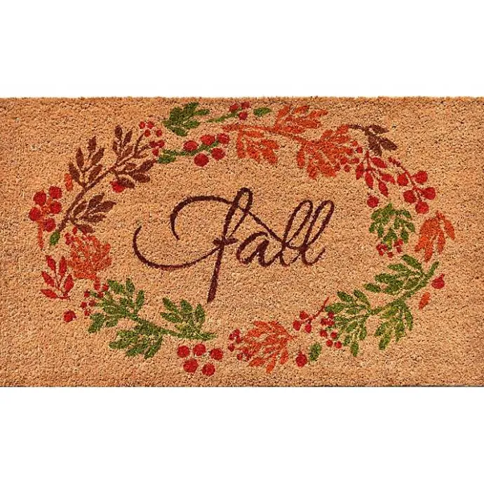 Best Kirklands Home Natural Tan Coir Fall Foliage Doormat