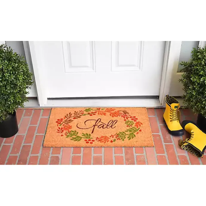 Best Kirklands Home Natural Tan Coir Fall Foliage Doormat