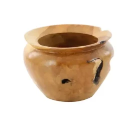 Online Kirklands Home Natural Teak Wood Banga Bowl Brown