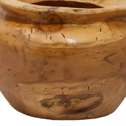Online Kirklands Home Natural Teak Wood Banga Bowl Brown