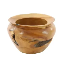 Online Kirklands Home Natural Teak Wood Banga Bowl Brown