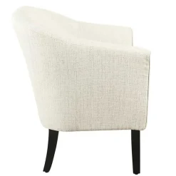 Discount Kirklands Home Natural Textured Barrel Accent Chair Ivory