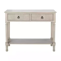 Best Kirklands Home Natural Textured 2-Drawer Console Table Tan