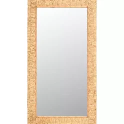 Best Kirklands Home Natural Textured Zoelle Wall Mirror Tan