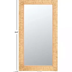 Best Kirklands Home Natural Textured Zoelle Wall Mirror Tan