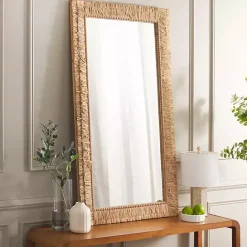 Best Kirklands Home Natural Textured Zoelle Wall Mirror Tan