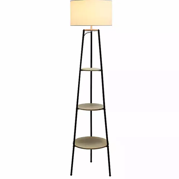 Online Kirklands Home Natural 3-Tier Tripod Floor Lamp