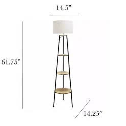 Online Kirklands Home Natural 3-Tier Tripod Floor Lamp