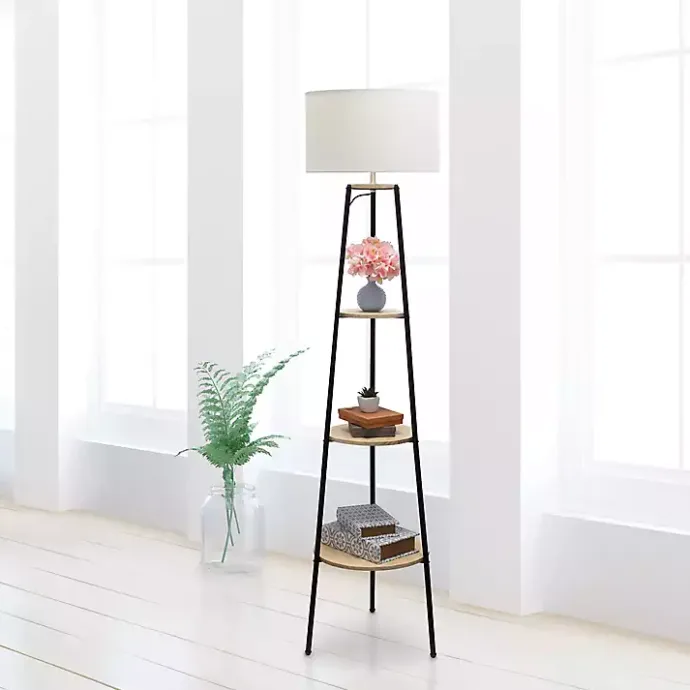 Online Kirklands Home Natural 3-Tier Tripod Floor Lamp