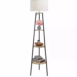 Online Kirklands Home Natural 3-Tier Tripod Floor Lamp