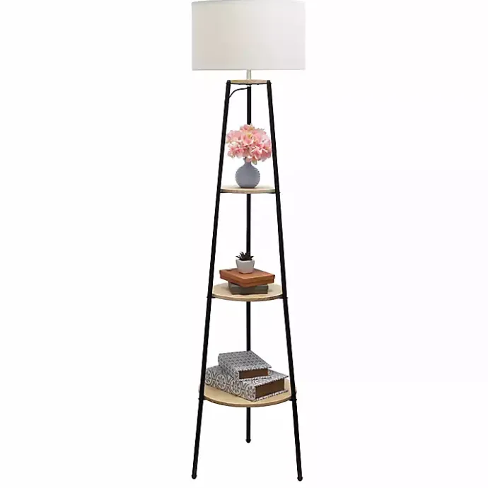 Online Kirklands Home Natural 3-Tier Tripod Floor Lamp