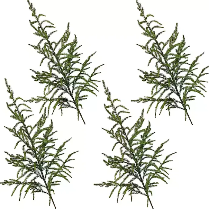 Sale Kirklands Home Natural Touch Norfolk Pine Sprays, Set of 4 Green