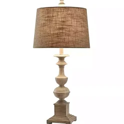 Best Kirklands Home Natural Traditional Farmhouse Table Lamp Tan
